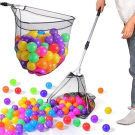 AIERSA Adjustable Ball Picker for Pit, Plastic Retriever for Kids Foam Pit, Multiple Collector for Pickup Dogs Playpen, Accessories for Grabber Play Yard