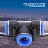 35Pcs OD 4/6/8/10/12/14/16mm Air Hose Pneumatic 3 Way Tee Union