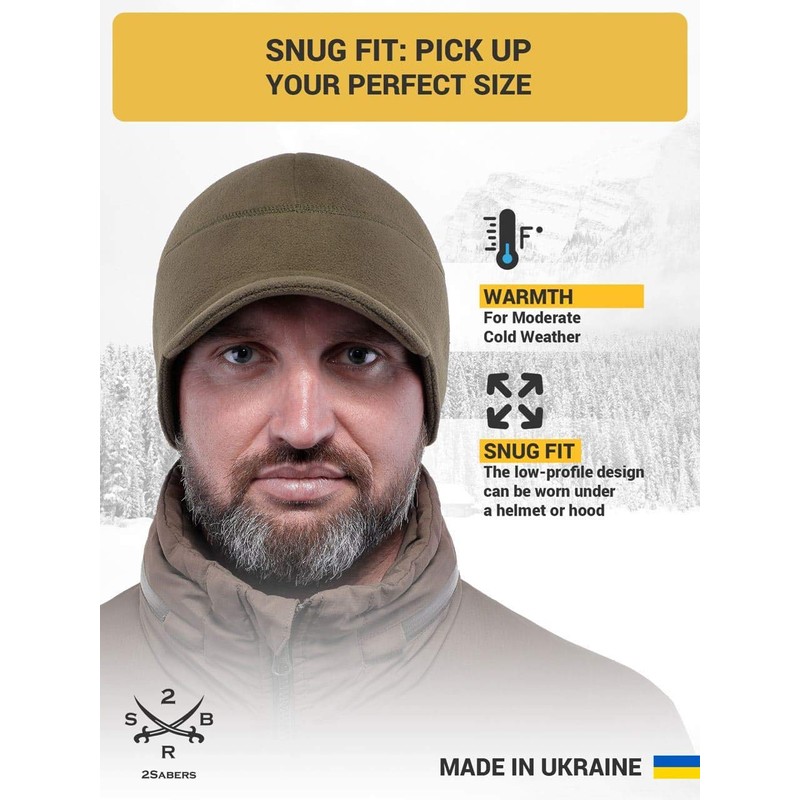 2SBR 2SABERS Fleece Winter Beanie with Visor - Men Women