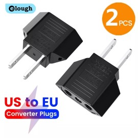 Unbranded European EU To US American Adapter Plug Converter - 1pc balck