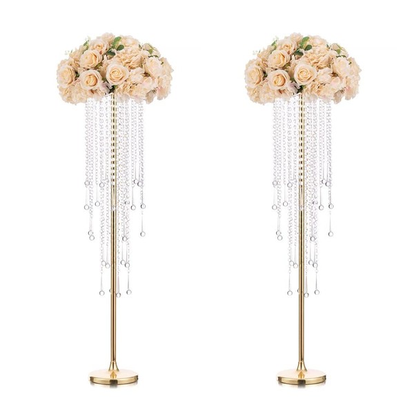 Tall Vases Wedding Centerpieces for Tables - 39.4" Gold Flower