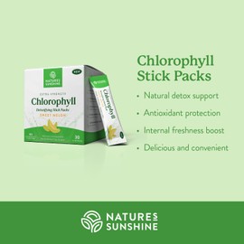 Nature's Sunshine Nature's Sunshine Chlorophyll Stick Packs: Supercharge Your Detox and Boost Gut Health in Convenient, Delicious Stick Packs (Sweet Melon)