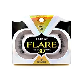 LAFLARE 3D FLARE Faux Mink Lashes Extensions, Multi Flare pieces, Individualized Selections pieces DIY Eyelashes (1, FL04)
