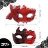 2 Antifaz Fiesta Mascaras Halloween Pareja Carnaval Cosplay