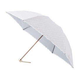 Moonbat [Ducks] Parasol Folding Umbrella, Women's, Made in Japan, For Rain or Shine, First-class Light Blocking, Heat Blocking, UV Jacquard Embroidery, Gray