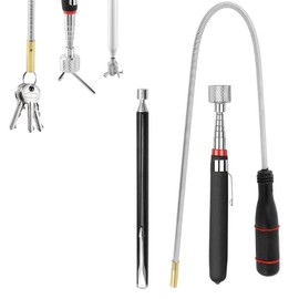 HSUYUN 3 Stück Magnetstab Ausziehbar, Einziehbar Magnet Teleskopstab, Tragbar Magnetheber, 2 Lbs 3 Lbs 5 Lbs, Teleskop Magnetstab für Zuhause, Werkstatt, Reparatur