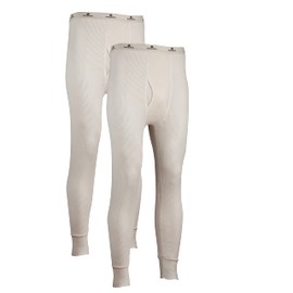Indera Mens Thermal Underwear Pants Leggings, Natural, Large US