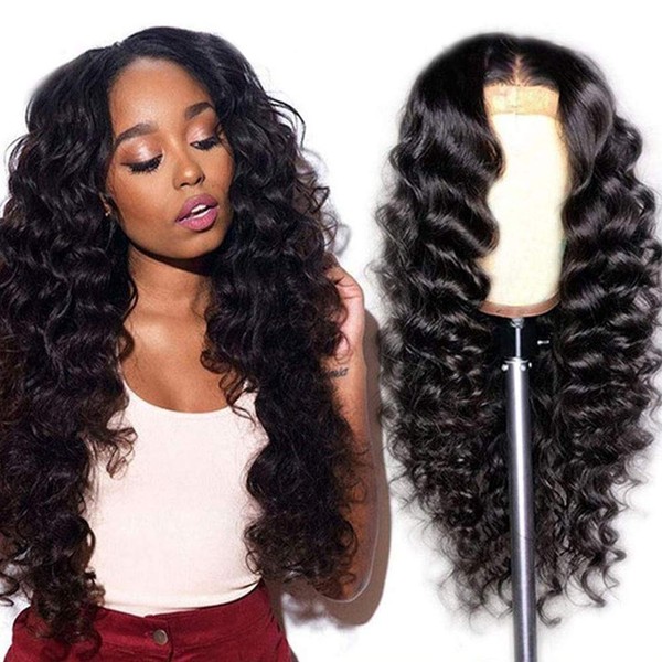 QTHAIR 14A Lace Front Wigs for Black Women Human Hair Lace Frontal Wigs with Baby Hair 100% Unprocessed Brazilian Loose Deep Wave Hair Wigs 14" 150% Density Natural Color Pre Plucked Natural Hairline