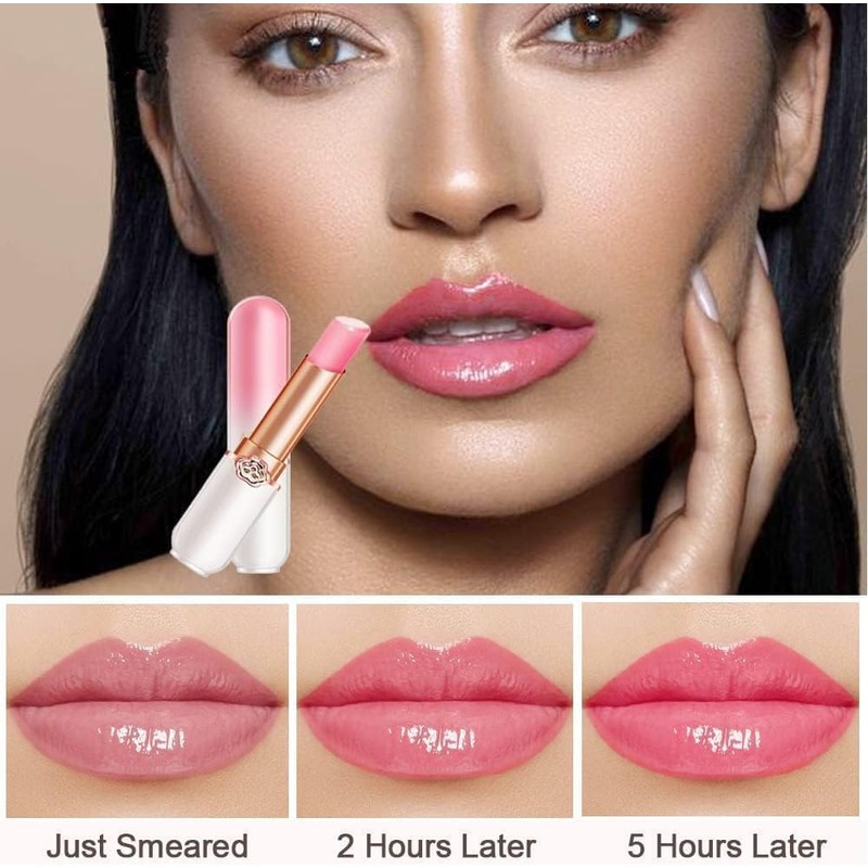 LIANGNISHI Color Changing Lipstick, Temperature Changing Lipstick, Jelly Lipstick, Moisturizing,