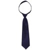 American Exchange Big Boys' Solid Zipper Tie, Navy, 14 Inch