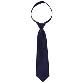 American Exchange Big Boys' Solid Zipper Tie, Navy, 14 Inch