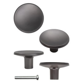Fuxxer 38 x 20mm Elegant Drawer Knobs Country House Design Set of 4 Charcoal Grey