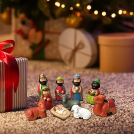 Christmas Nativity Figures, Jesus Birth Decoration Resin Statue - Christmas Nativity Scene Figurines for Bedroom Study Room Church Living Room Bookshelf