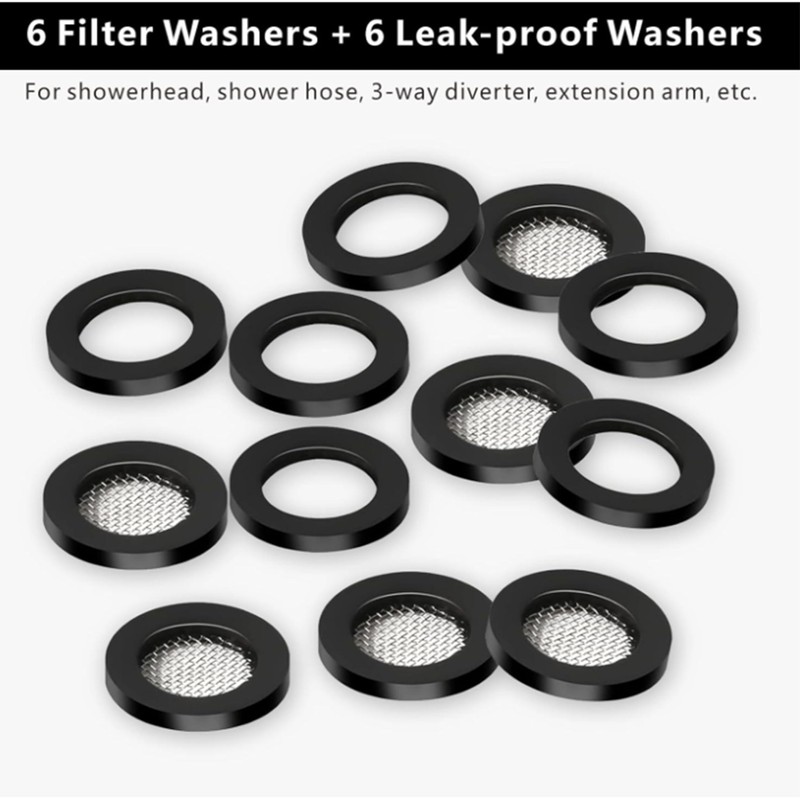 6 Pack 30MM Shower Head Screen Filter Gasket, Stainless Steel