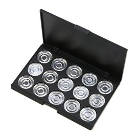 Ipetboom 15-Hole Empty Eyeshadow Palette Case Set Round 26mm Makeup Organizer for Blush Powder and Foundation for Creative DIY Makeup Enthusiasts