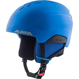ALPINA Pizi - Safe, Shatterproof & Individually Adjustable Ski Helmet with Removable Ear Pads for Children, Matte Blue, 46-51 cm