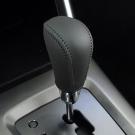 bao hu shen Genuine Leather Gear Shift Knob Cover for Subaru Forester 2006-2012 / Subaru Impreza 2008-2011 /Subaru Legacy 2005-2010 / Subaru Outback 2005-2009 Accessories (Black line)