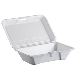 Dart Container Foam Hinged Lid Containers DCC205HT1 200/pk, White