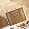 Utoplike Teak Silverware Drawer Organizer Expandable, Large Utensils Kitchen Organizers