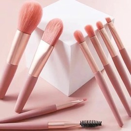 [SS62]Easy portable makeup wood mini makeup brush 8 piece set mint set FREE / [에스에스62]간편휴대 메이크업 우드 미니 화장붓 8종세트 민트세트FREE