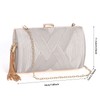 Evening Bag Satin Clutch Bag for Women, Tassel Pendant Clutch
