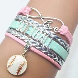 HCChanshi Softball Bracelet Jewelry Girls Softball Gifts Softball Jewelry Bracelet Gifts for Girls, Women, Softball Lovers, Softball Team, Softball Mom Gifts