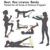 Resistance Bands Set, Exercise Loop Bands for Home Gym, Yoga,