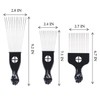 LEADUWAY 3 Pcs Hair Pick, Metal Picks for Afro Hair,