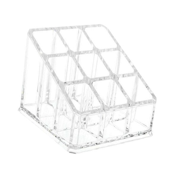 perfk 9 Grids Lipstick Holder Storage Stand Lip Gloss Holder