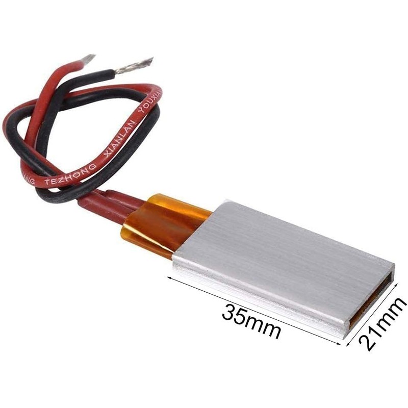 Jadeshay PTC Heating Element-AC/DC 12V Thermostatic Aluminum Shell Ceramic Heating