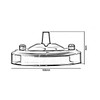 LEDSone Industrial Retro Ceiling Rose 108 mm Pendant Cable Grip