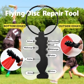 Ceoighe Repair Tool for Disc Golf, Flying Disc Maintenance Tools, Outdoor Sports Backpack Accessory for Outdoor Sports Training Competitions Scratch Stains Repair Accessory (Black)
