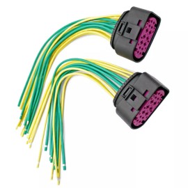 controlled-parts 2x Headlight Connector Pigtail Xenon HID For 13-18 Dodge Ram 1500 2500 US