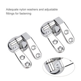HAOHIZE Toilet Seats Hinges, Zinc Alloy Hinge for Toilet Lid Universal Toilet Top Cover Lid Seat Fixings with Screws and Accessories for Toilet Seat Repair Replacement