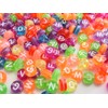 Letters A-Z Alphabet Round 7 mm Beads Letter Beads Multicoloured