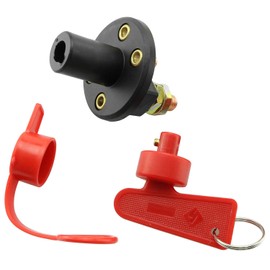 DGZZI Battery Kill Switch 12V/24V Disconnect Battery Isolator Cut Off Power Kill Switch Key Breaker with 2PCS Key and Key Ring for Car Truck Boat Camper