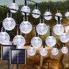 LORRYTE 2-Pack 72FT 120 LED Crystal Globe Solar String Lights
