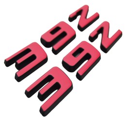 2x PartsTo 392 Emblem Badge Nameplate for Dodge Challenger Charger Durango and Jeep Wrangler Gladiator and Ram 1500 6.4 HEMI V8 Exterior Performance Trim Decal