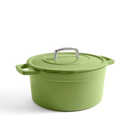 Martha by Martha Stewart 7 QT European Enameled Cast Iron Dutch Oven w/Lid - Bay Leaf