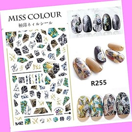 Stars Leopard Mar Tribal Culture Headwear Totem Kimono Doll 3D Nail Stickers R255 for Nails Design Nail Art Stickers Decals Supplies Manicure Tips Sticker Colorful for Nail Decorations