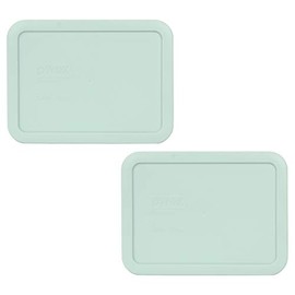 Pyrex 7210-PC 3 Cup Muddy Aqua Food Storage Replacement Lids (2-Pack) - Made in USA