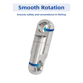 BLUEWING Heavy Duty Fishing Swivel 10pcs Brass Fishing Swivel Saltwater Swivels for Big Game Fishing, Size XXXS, 185lbs