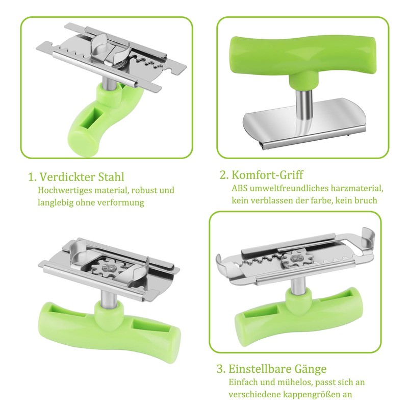2 Stück Dosenöffner Set Effortless Arthritis Jar Opener Glasöffner Schraubdeckelöffner