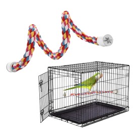 MINZHI 2 Pieces Bird Rope,Bird Rope Perch,Bird Rope Perch for Parrots,Bird Toys Parrot Perch Ropes,Bird Rope Perches Birdcage Swing Toys,Suitable for Bird Cages, Parrots, Budgies, Cockatiels, etc.