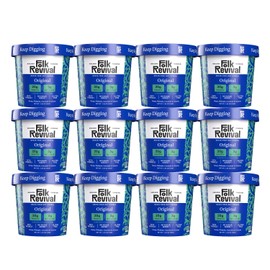 Folk Revival Original Keto Instant Oatmeal - 20g Protein, 3g Net Carbs, High Fiber, Non GMO, Gluten Free, Made with Acorns - 12 Cups Per Case