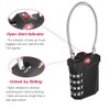 ZHEGE Luggage Locks TSA Approved, Cable Lock with White Numbers,
