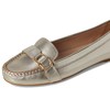 Jack Rogers Women's Hanover Hardware Moccassin-Leather Moccasin, Platinum, 8