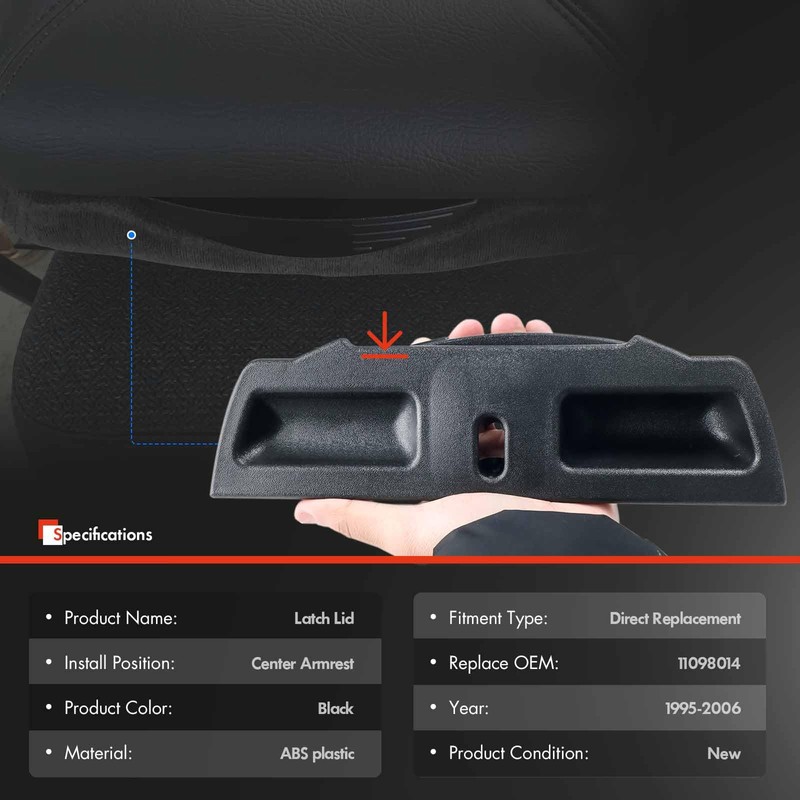 Daposhac Center Console Jump Seat Armrest Lid Latch Fit for