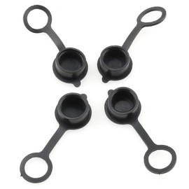 DGZZI GX16 Cap Lid 4PCS Black GX16 Aviation Connector Plug Cover Waterproof Dust Plastic Cap Circular Protective Sleeve