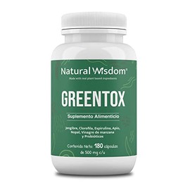 NW Greentox con Vinagre de Manzana Jengibre Nopal Apio Probioticos 180 Capsulas  Aporta Fibra Antioxidante Digestion  Gluten Free Soya Free Lacteos...